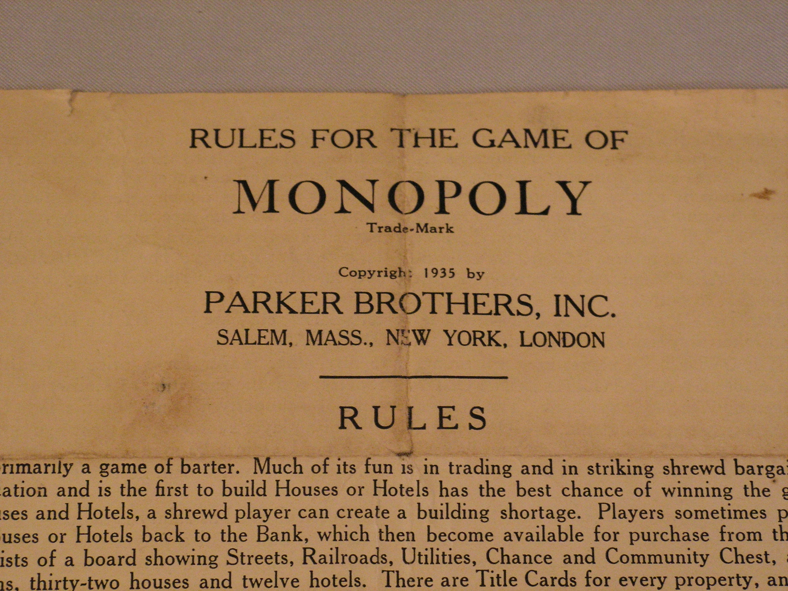 monopoly trading rules