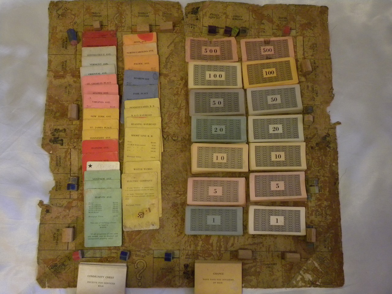 1933 original monopoly board
