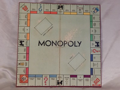 1935 Fine Edition Monopoly Game Maroon Color