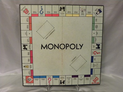 1935 PATENT PENDING MONOPOLY GAME BOARD